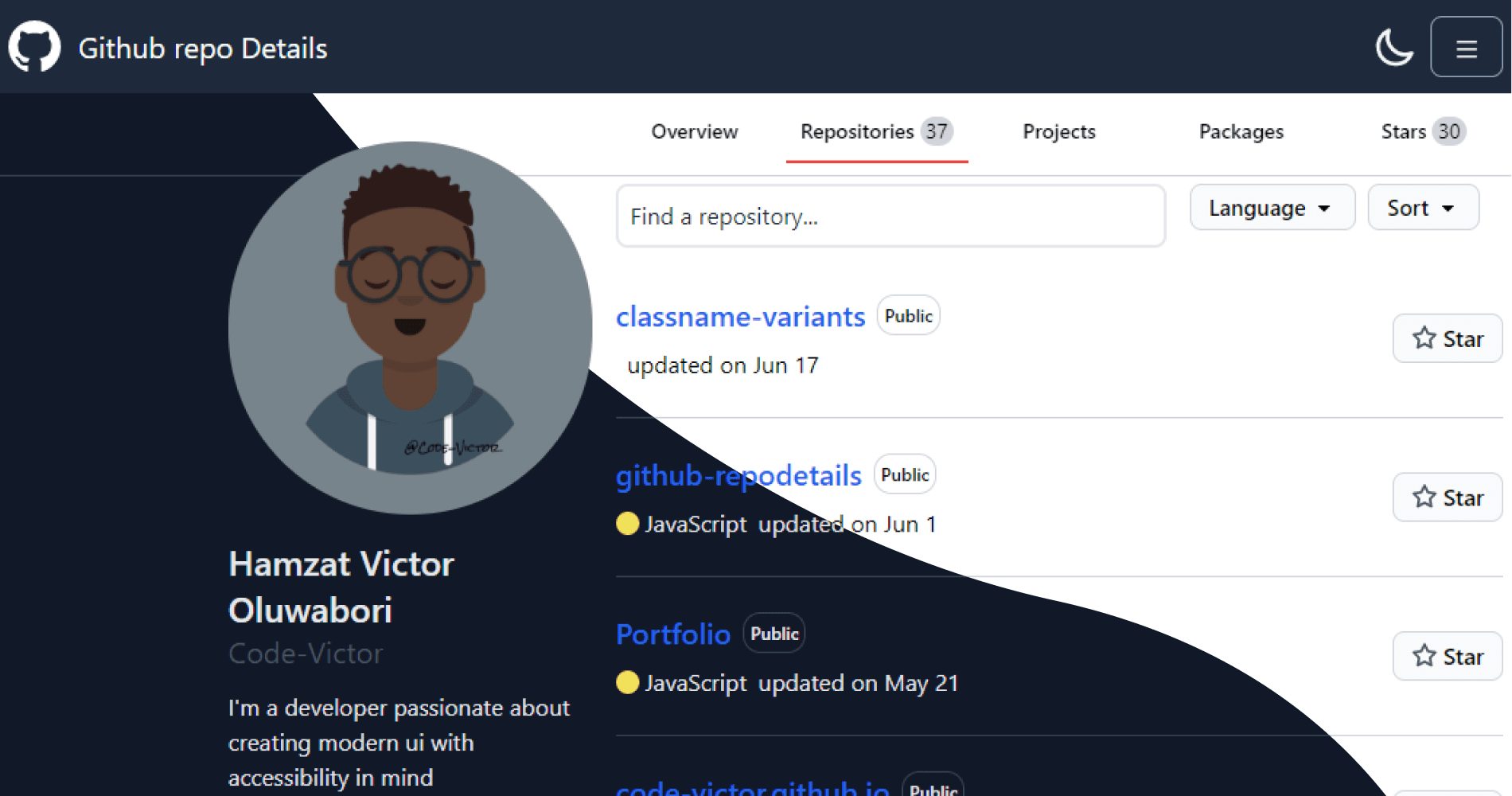 Github Repo Details